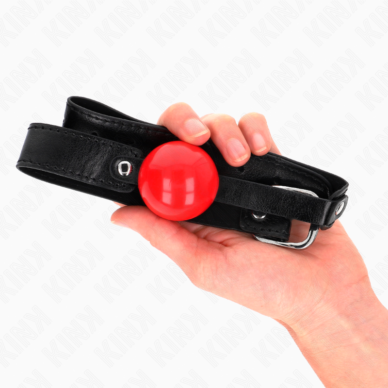 KINK - MORDAZA DE BOLA 4 CM SUAVE DE TPE MODELO 1 66 x 2.5 CM AJUSTABLE 41-61 CM KINK COLLAR & GAG