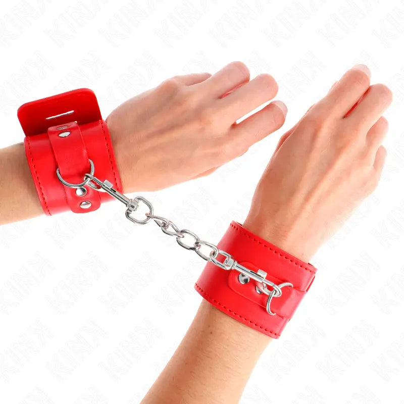 KINK - MUÑEQUERAS CON CIERRE CANDADO ROJO AJUSTABLE 16-23 CM X 5.5 CM KINK WRIST RESTRAINT
