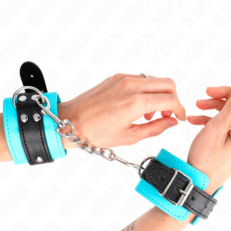 KINK - MUÑEQUERAS CON GANCHO FORRO AZUL AJUSTABLE 20-28 CM X 5.5 CM KINK WRIST RESTRAINT