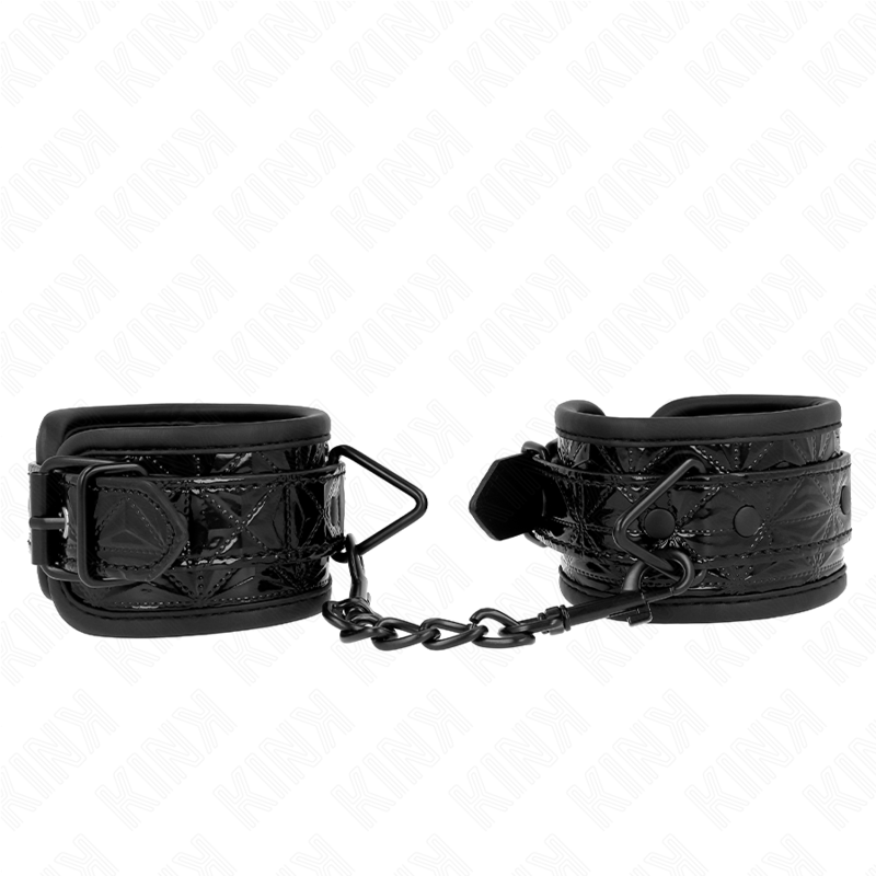 KINK - MUÑEQUERAS CON PATRÓN DE DIAMANTES NEGRO AJUSTABLE 17-26 CM X 5.5 CM KINK WRIST RESTRAINT