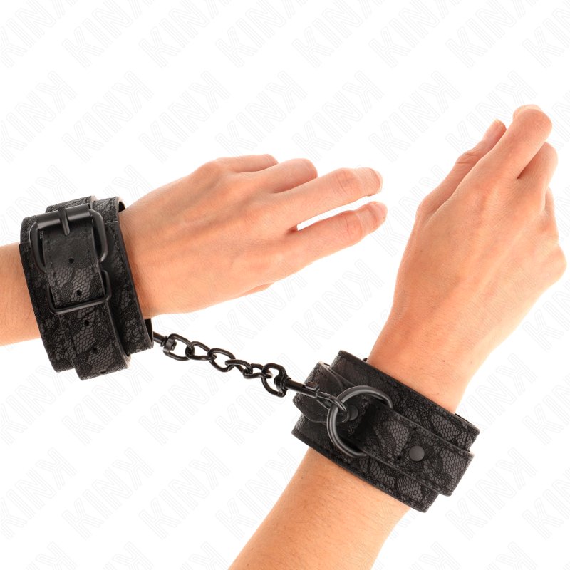KINK - MUÑEQUERAS DE ENCAJE AJUSTABLE NEGRO 19-26 CM KINK WRIST RESTRAINT