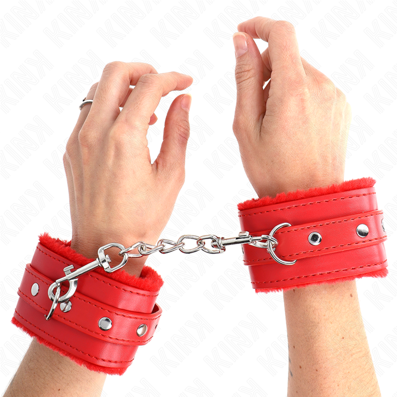 KINK - MUÑEQUERAS FORRADAS PREMIUM ROJO CON CORREA ROJO AJUSTABLE 17-29 CM X 6 CM KINK WRIST RESTRAINT
