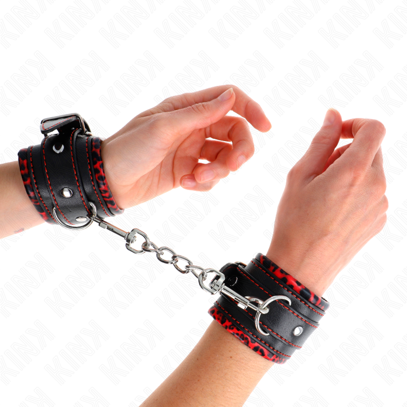 KINK - MUÑEQUERAS FORRADAS ROJO / NEGRO AJUSTABLE 17-29 CM X 6 CM KINK WRIST RESTRAINT
