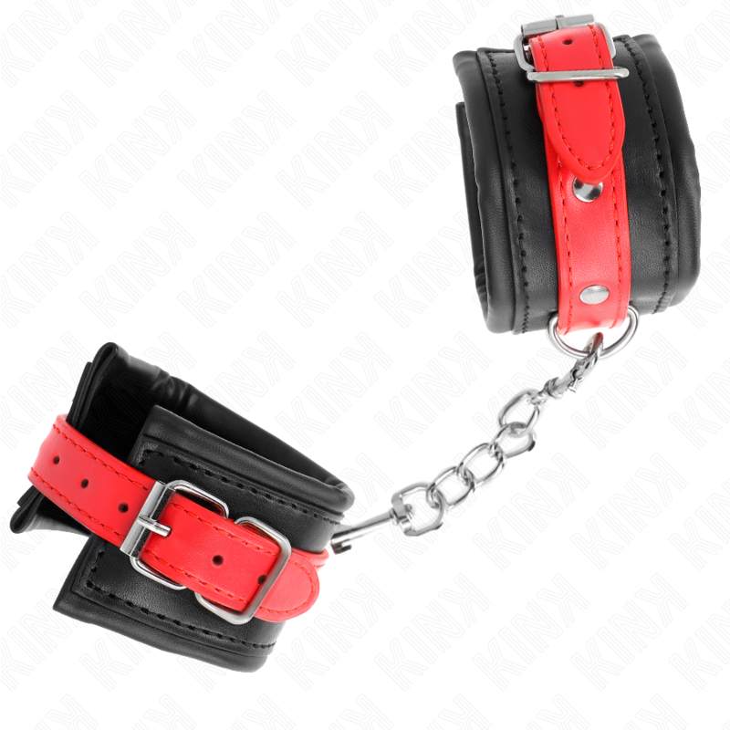 KINK - MUÑEQUERAS NEGRO CON CORREA ROJO AJUSTABLE 17-28 CM X 6 CM KINK WRIST RESTRAINT