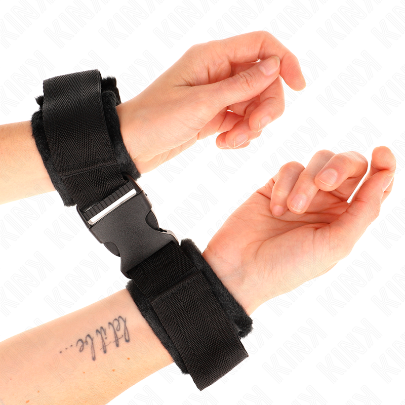 KINK - MUÑEQUERAS NYLON NEGRO MODELO 1 AJUSTABLE 25-35 CM X 6 CM KINK WRIST RESTRAINT