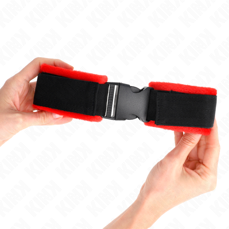 KINK - MUÑEQUERAS NYLON ROJO-NEGRO MODELO 1 AJUSTABLE 25-35 CM X 6 CM KINK WRIST RESTRAINT