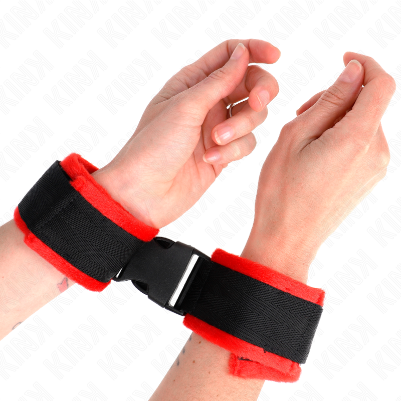 KINK - MUÑEQUERAS NYLON ROJO-NEGRO MODELO 1 AJUSTABLE 25-35 CM X 6 CM KINK WRIST RESTRAINT