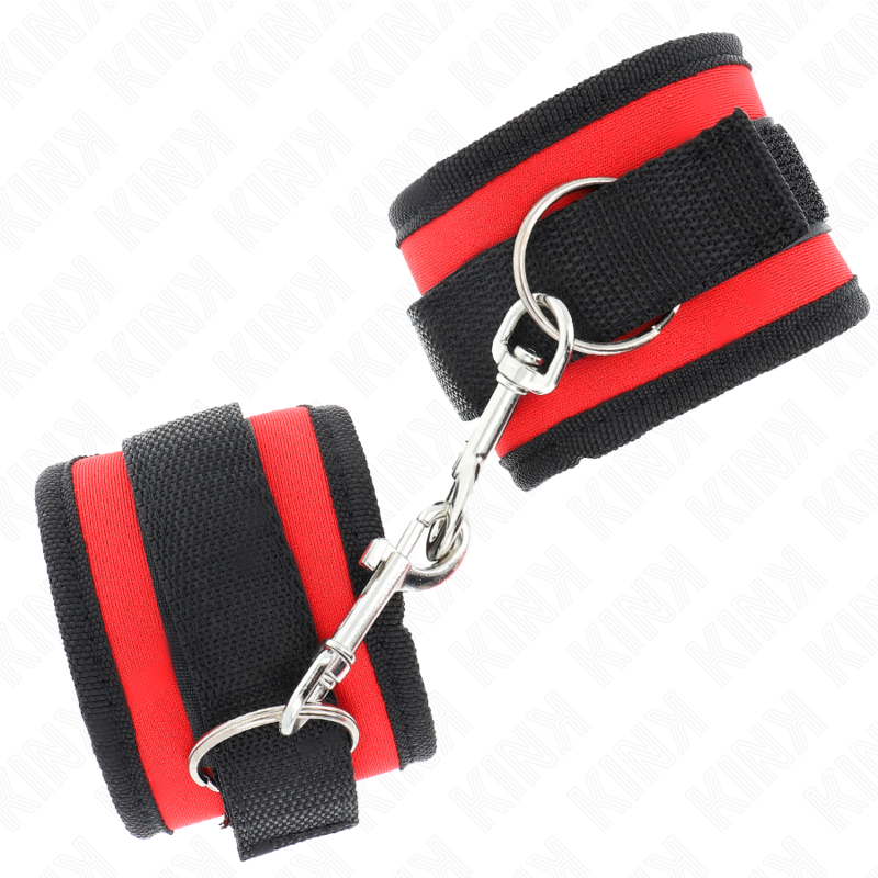 KINK - MUÑEQUERAS NYLON ROJO-NEGRO MODELO 2 AJUSTABLE 18-35 CM X 6 CM KINK WRIST RESTRAINT