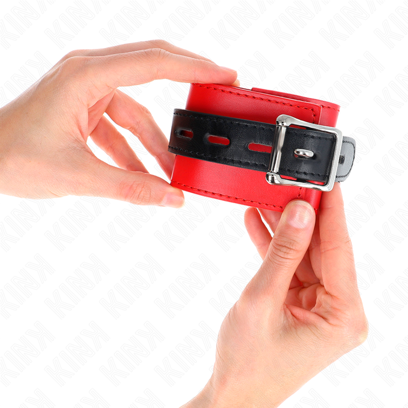 KINK - MUÑEQUERAS ROJO CON CORREA NEGRO AJUSTABLE 17-28 CM X 6 CM KINK WRIST RESTRAINT
