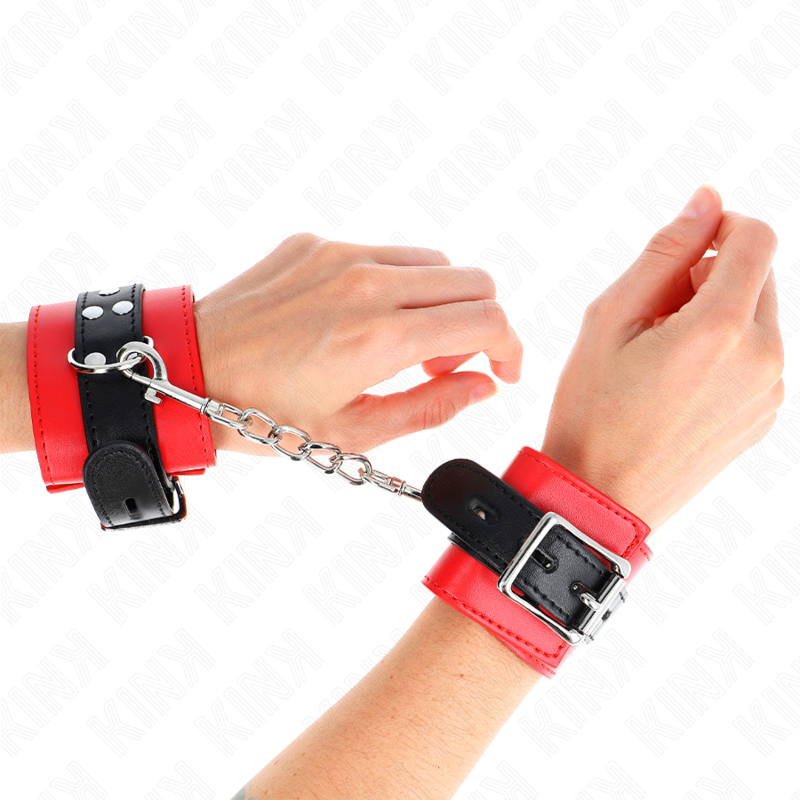 KINK - MUÑEQUERAS ROJO CON CORREA NEGRO AJUSTABLE 17-28 CM X 6 CM KINK WRIST RESTRAINT