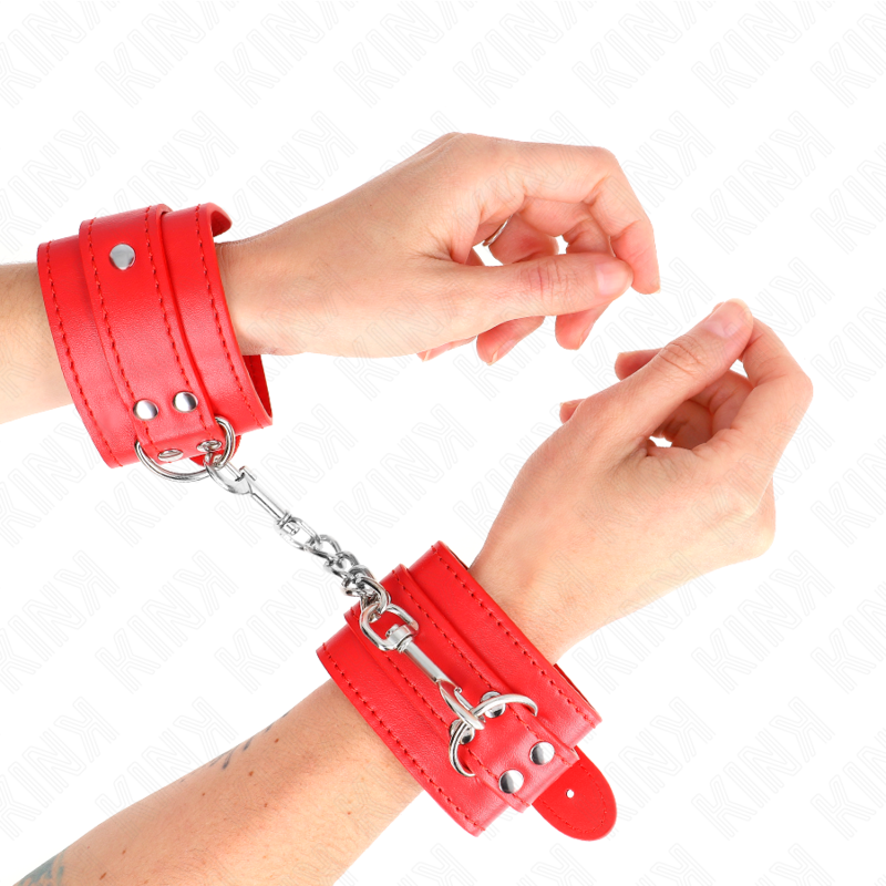 KINK - MUÑEQUERAS SENCILLAS ROJO AJUSTABLE 20-23 CM X 5.5 CM KINK WRIST RESTRAINT