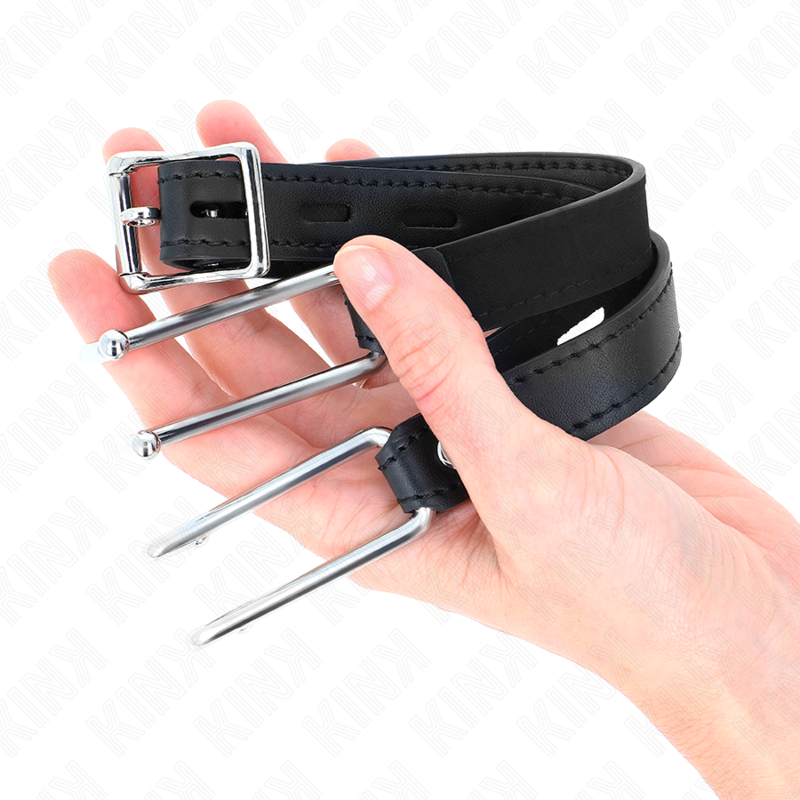 KINK - MORDAZA GANCHO DE METAL 11.5 CM CON CORREA DE POLIPIEL AJUSTABLE 39-58 CM X 2 CM KINK COLLAR & GAG