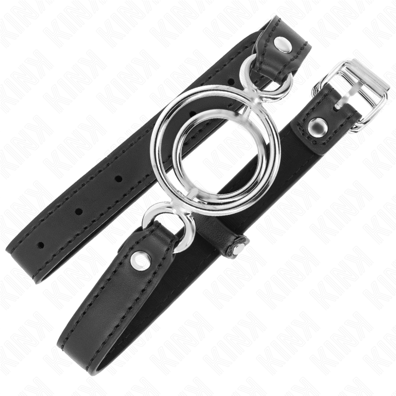 KINK - MORDAZA CON MÚLTIPLES JUNTAS TÓRICAS 5 CM NEGRO 63 X 2.5 CM KINK COLLAR & GAG