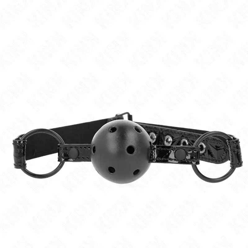 KINK - MORDAZA DE BOLA 4.5 CM CON PATRÓN DE DIAMANTE MODELO 3 64.5 CM AJUSTABLE 42- 60 CM KINK COLLAR & GAG