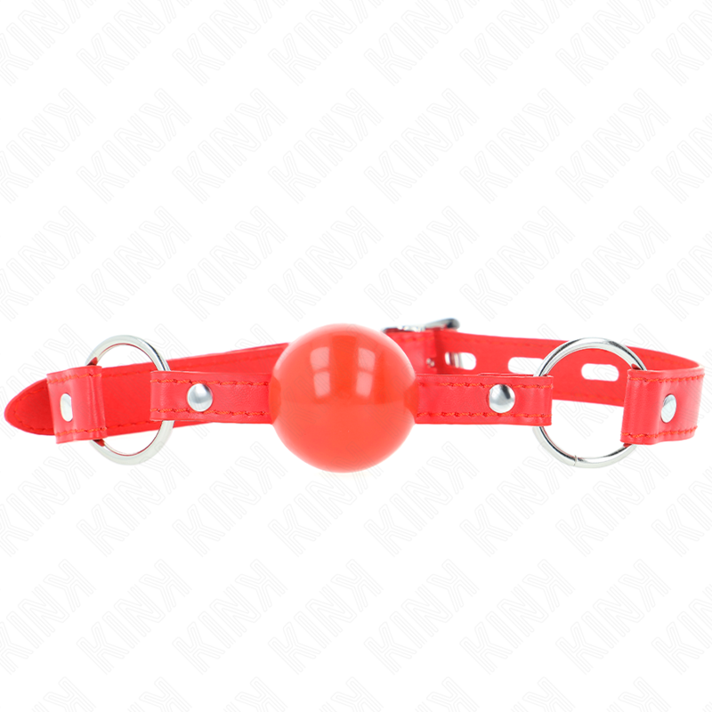 KINK - MORDAZA DE BOLA 4 CM TPE CON CANDADO ROJO 60 x 2 CM KINK COLLAR & GAG