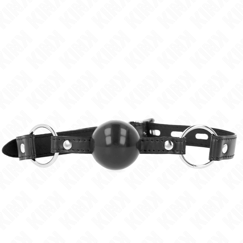 KINK - MORDAZA DE BOLA 4 CM TPE NEGRO 60 x 2 CM KINK COLLAR & GAG