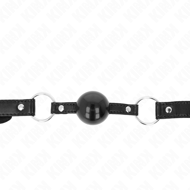 KINK - MORDAZA DE BOLA 4 CM TPE NEGRO 60 x 2 CM KINK COLLAR & GAG