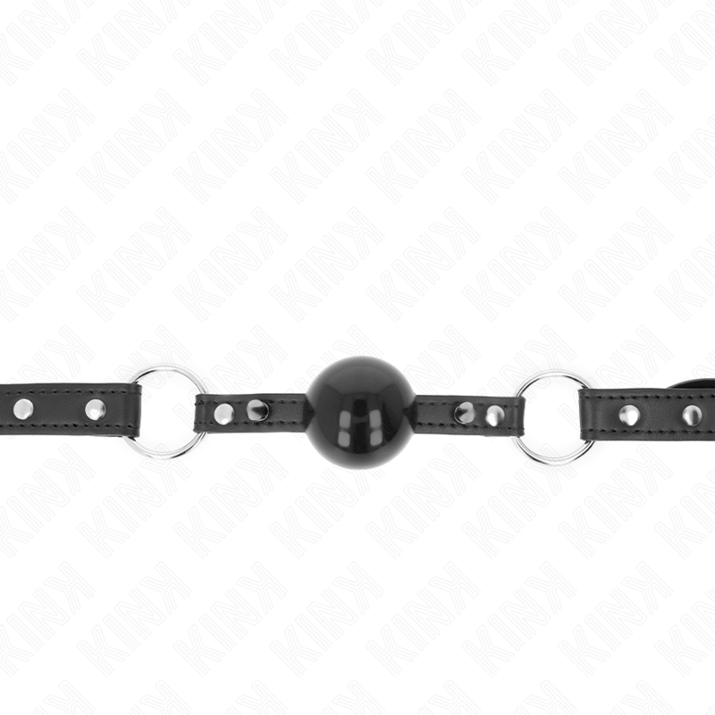 KINK - MORDAZA DE BOLA 4 CM CON REMACHE DE PUNTA Y CIERRE A PRESIÓN 65 x 2 CM KINK COLLAR & GAG