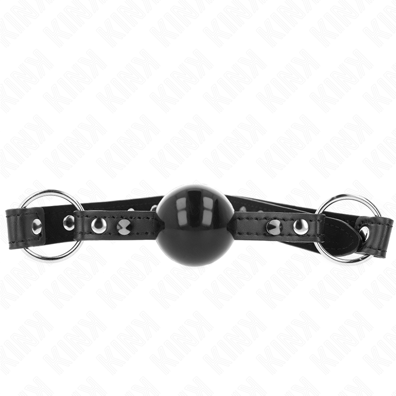 KINK - MORDAZA DE BOLA 4 CM CON REMACHE DE PUNTA Y CIERRE A PRESIÓN 65 x 2 CM KINK COLLAR & GAG