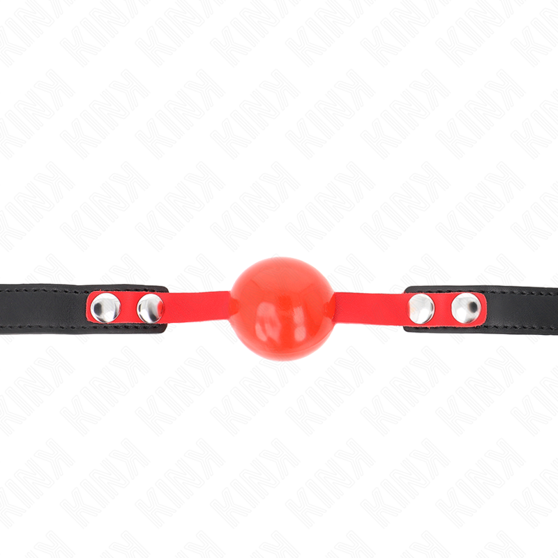 KINK - MORDAZA DE BOLA 4 CM SUAVE DE TPE MODELO 4 60 x 2 CM AJUSTABLE 37-52 CM KINK COLLAR & GAG
