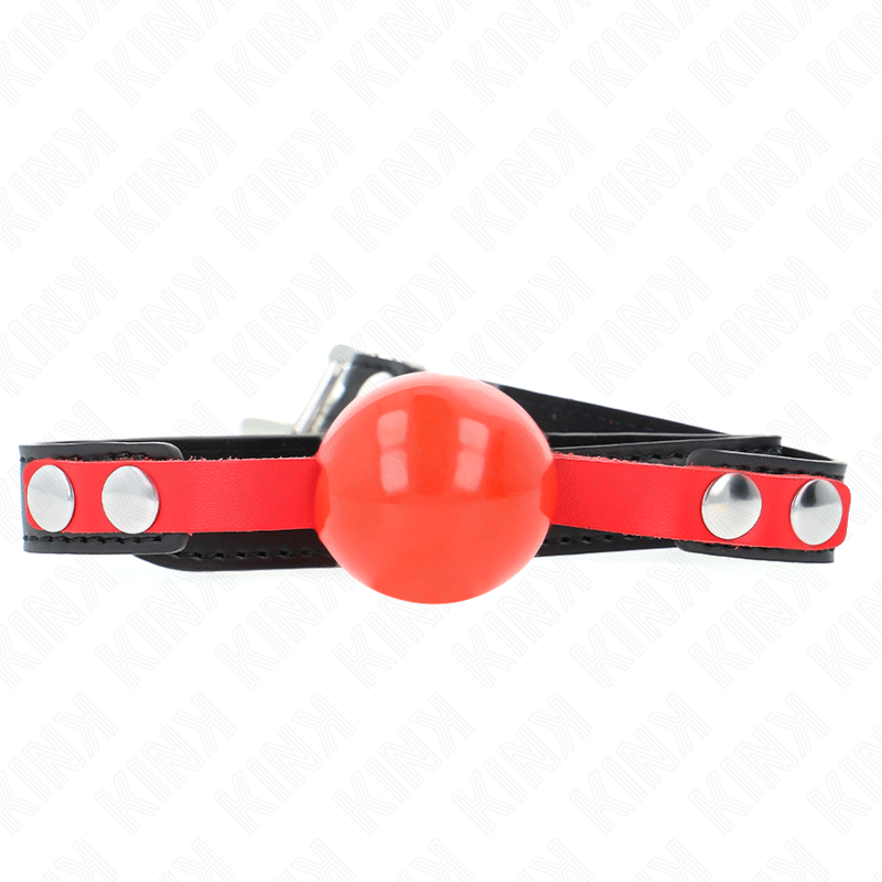 KINK - MORDAZA DE BOLA 4 CM SUAVE DE TPE MODELO 4 60 x 2 CM AJUSTABLE 37-52 CM KINK COLLAR & GAG