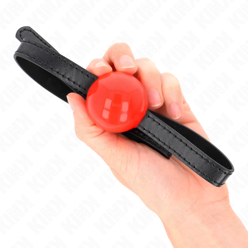 KINK - MORDAZA DE BOLA 4 CM SÓLIDA SIMPLE ROJO 65 x 1.5 CM KINK COLLAR & GAG