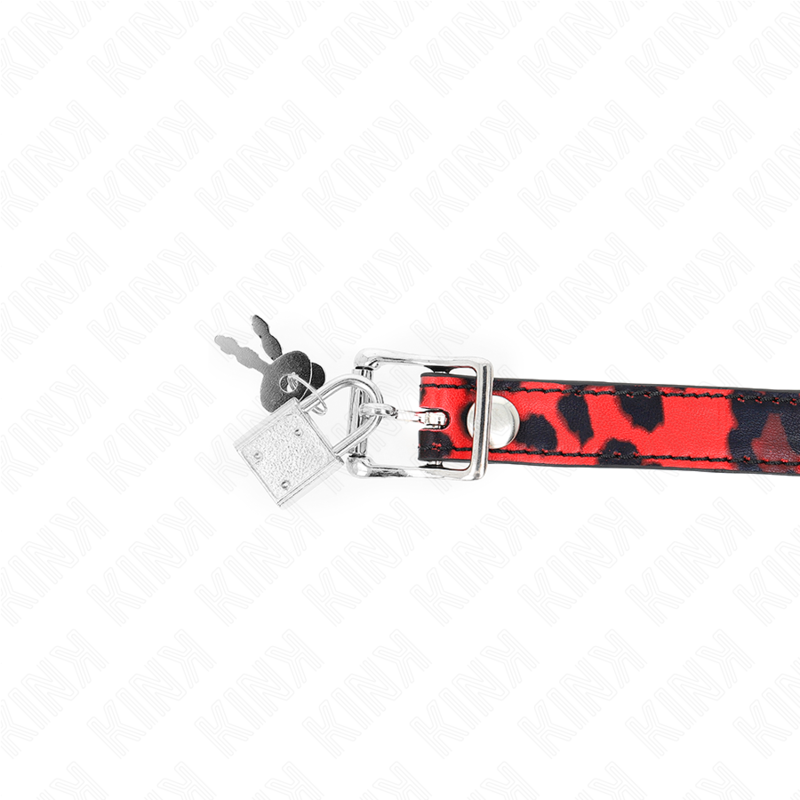 KINK - MORDAZA DE BOLA 4 CM DE SILICONA MODELO 2 CON CANDADO 60 x 2 CM KINK COLLAR & GAG