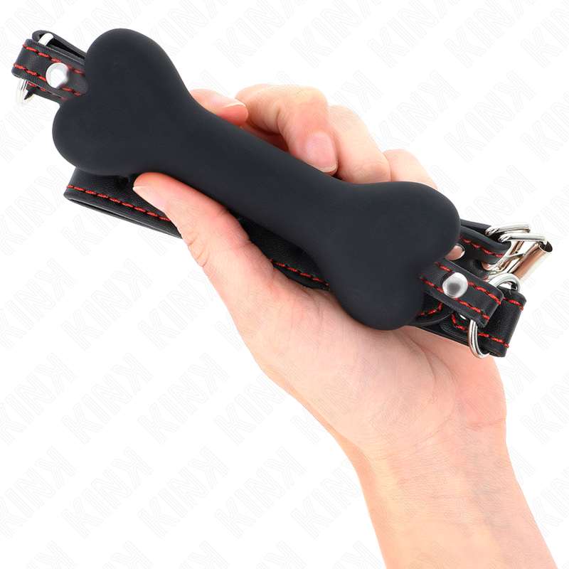 KINK - MORDAZA DE HUESO 12 CM NEGRO 63 x 2 CM KINK COLLAR & GAG