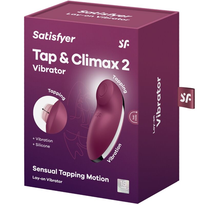 SATISFYER - TAP & CLIMAX 2 VIBRADOR & ESTIMULADOR ROJO SATISFYER VIBRATOR