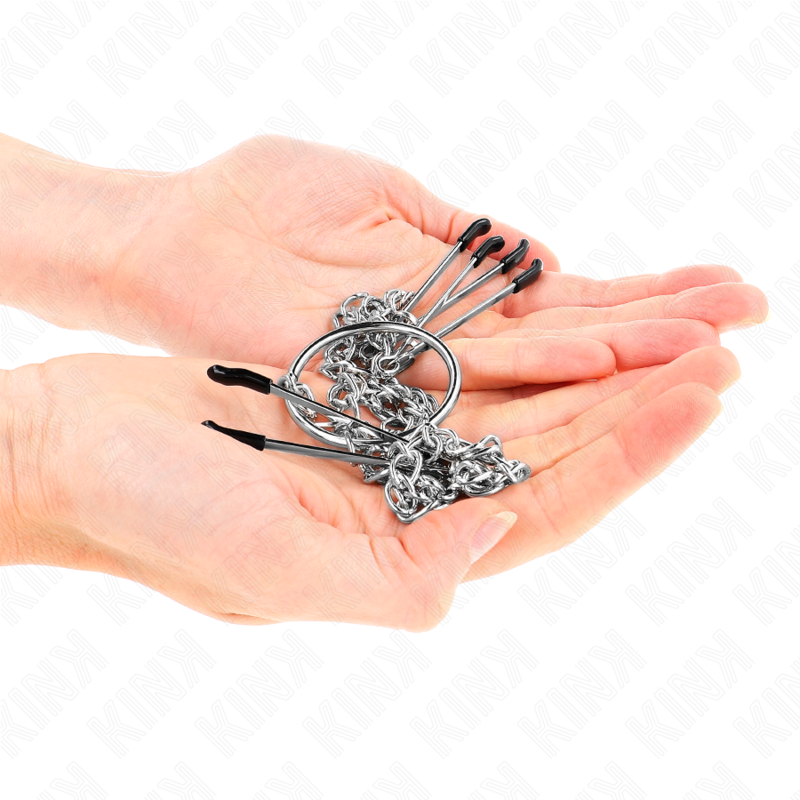 KINK - PINZAS PARA PEZONES Y CLÍTORIS CON CADENA 30 CM MODELO 1 KINK NIPPLE GRIP