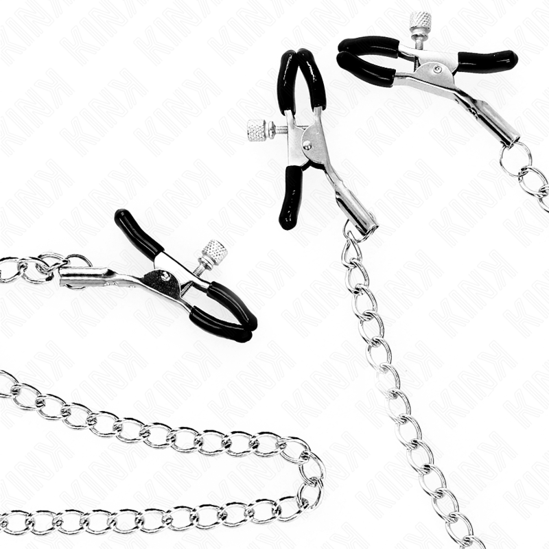KINK - PINZAS PARA PEZONES Y CLÍTORIS CON CADENA 30 CM MODELO 2 KINK NIPPLE GRIP