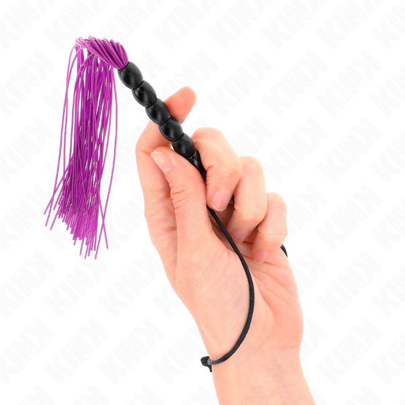 KINK - MINI LÁTIGO DE SILICONA CON AGARRE 6 BOLAS MORADO 26 CM KINK IMPACT & TOUCH