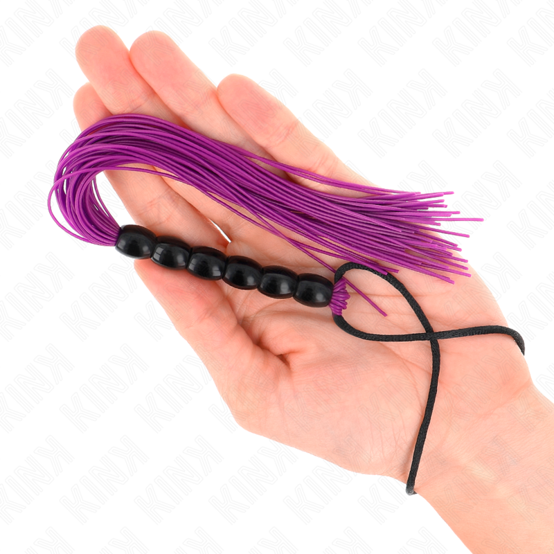 KINK - MINI LÁTIGO DE SILICONA CON AGARRE 6 BOLAS MORADO 26 CM KINK IMPACT & TOUCH