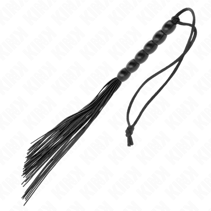 KINK - MINI LÁTIGO DE SILICONA CON AGARRE 6 BOLAS NEGRO 26 CM KINK IMPACT & TOUCH