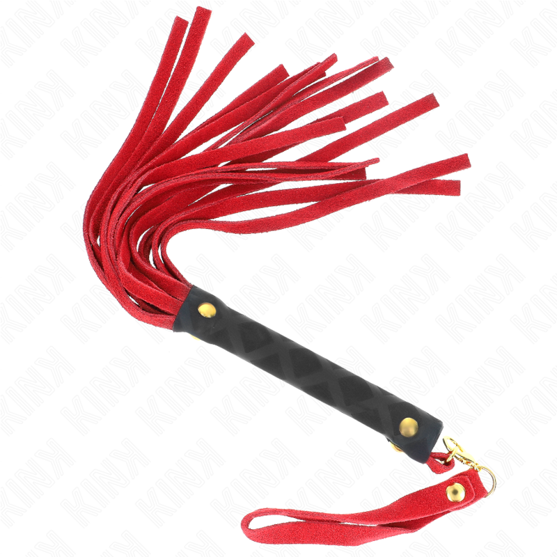 KINK - LÁTIGO MINI PIEL DE ANTE ROJO 30 CM KINK IMPACT & TOUCH