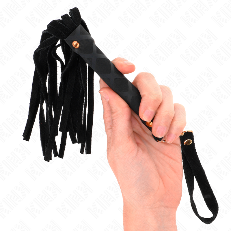 KINK - LÁTIGO MINI PIEL DE ANTE NEGRO 30 CM KINK IMPACT & TOUCH