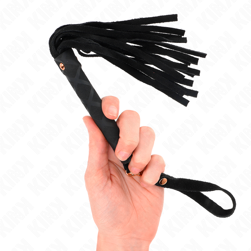 KINK - LÁTIGO MINI PIEL DE ANTE NEGRO 30 CM KINK IMPACT & TOUCH