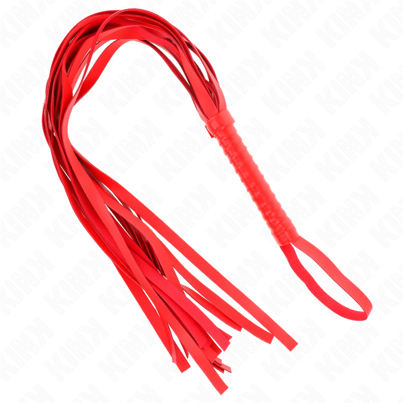 KINK - LÁTIGO DE COLA LARGA Y MANGO CORTO ROJO 70 CM KINK IMPACT & TOUCH