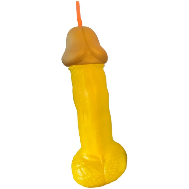 DIABLO PICANTE - VASO PENE PLSTICO AMARILLO DIABLO PICANTE