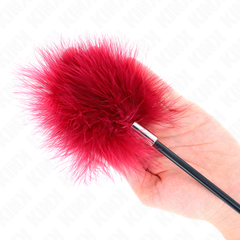 KINK - PLUMAS PARA COSQUILLAS CON PALETA FORMA DE ROSA 38 CM KINK IMPACT & TOUCH