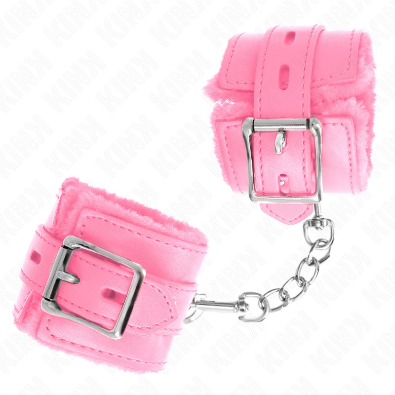 KINK - MUÑEQUERAS FORRADAS CON AGUJEROS CUADRADOS ROSA Y CORREA ROSA AJUSTABLE 17-29 CM X 6 CM KINK WRIST RESTRAINT