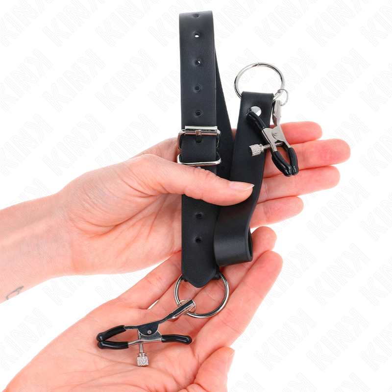 KINK - PINZAS PARA CLÍTORIS 4 ENGANCHES AJUSTABLE 34-48 CM KINK NIPPLE GRIP