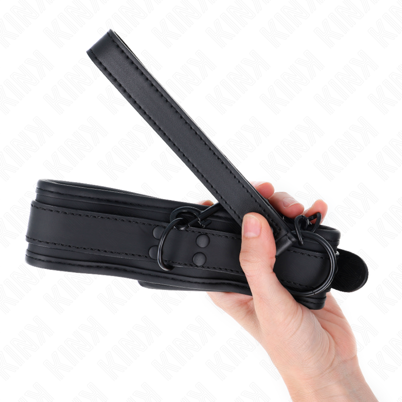 KINK - COLLAR CON CORREA 78 CM BONDAGE DE NEOPRENO MODELO 1 AJUSTABLE 37.5 X 49.5 CM KINK COLLAR & GAG