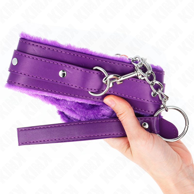 KINK - COLLAR CON CORREA 65 CM CON RESTRICCIONES MORADO AJUSTABLE 36-42 CM X 5.5 CM KINK COLLAR & GAG