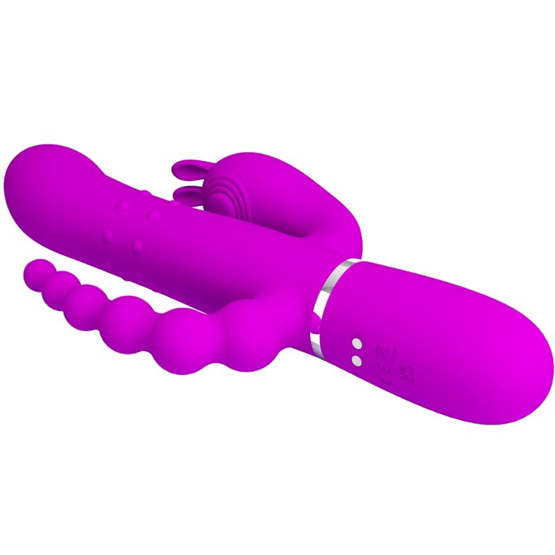 PRETTY LOVE - CAMMY TRIPLE VIBRADOR MULTIFUNCIÓN 4 EN 1 ROSA PRETTY LOVE FLIRTATION