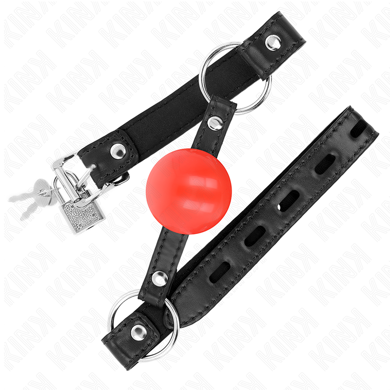 KINK - MORDAZA DE BOLA 4 CM TPE ROJO 60 x 2 CM KINK COLLAR & GAG