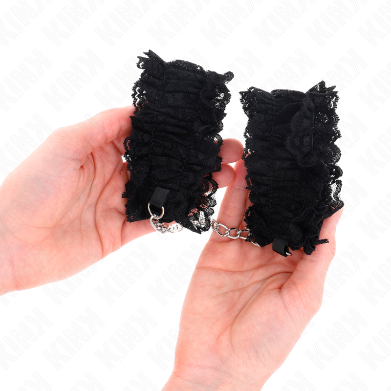 KINK - MUÑEQUERAS ELÁSTICAS DE ENCAJE NEGRO KINK WRIST RESTRAINT