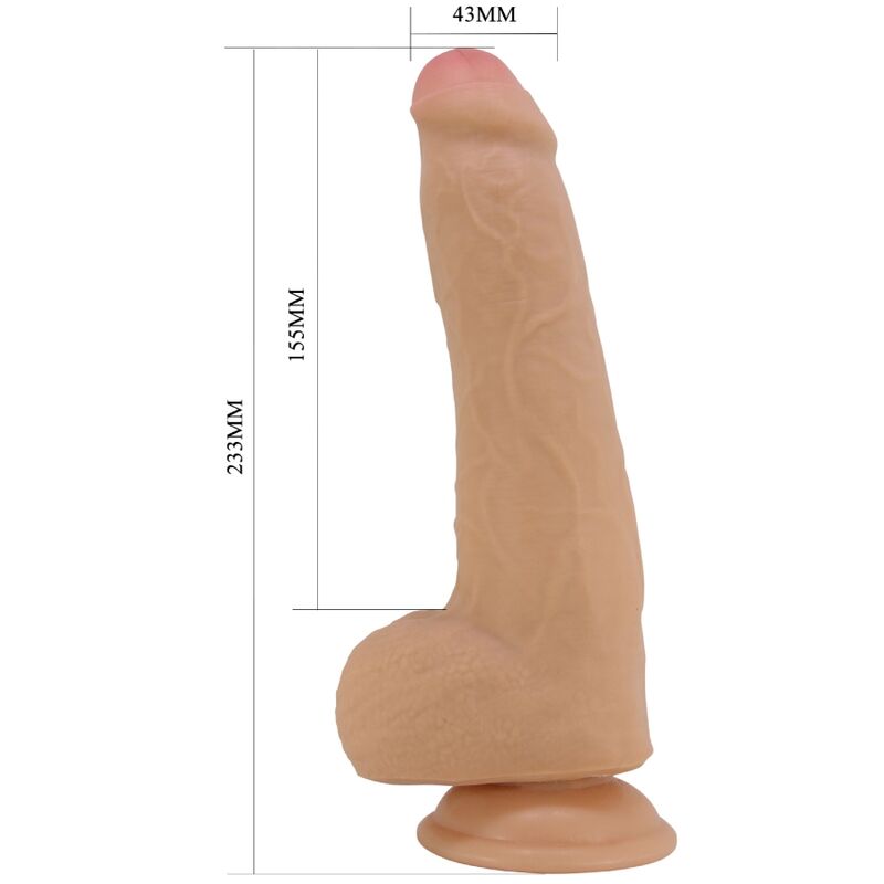 PRETTY LOVE - DRACO DILDO REALÍSTICO 23 CM NATURAL PRETTY LOVE
