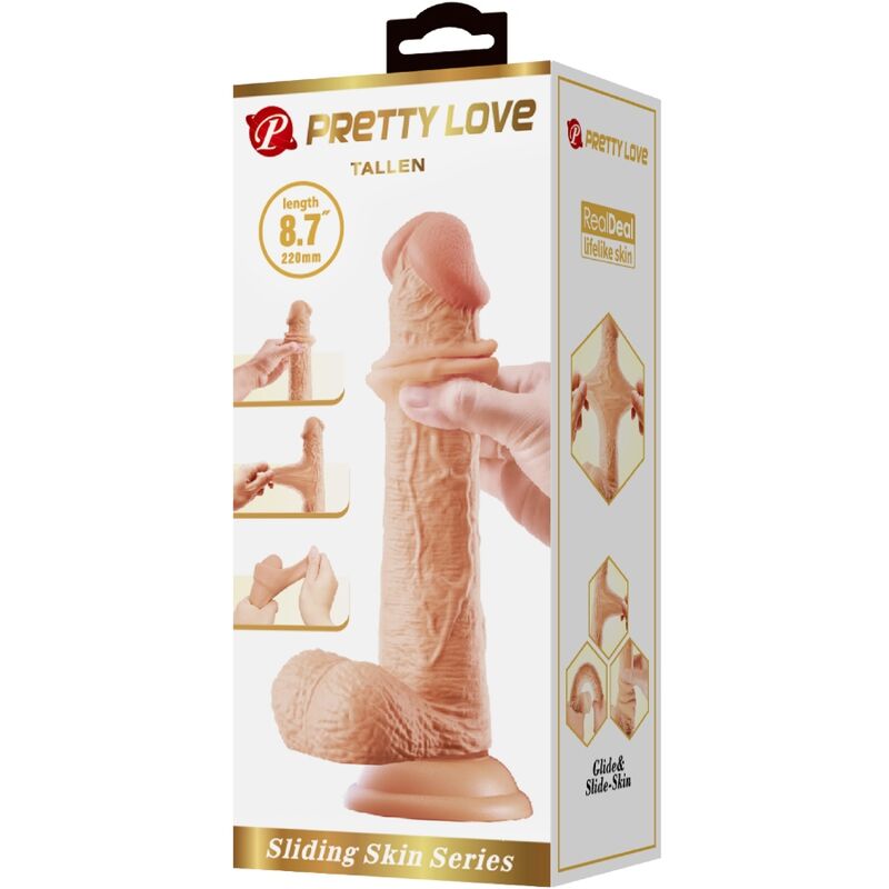 PRETTY LOVE - TALLEN DILDO REALÍSTICO 22 CM NATURAL PRETTY LOVE