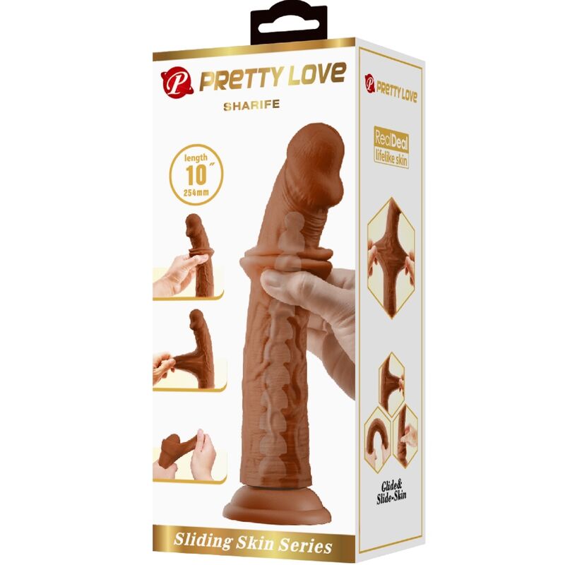 PRETTY LOVE - SHARIFE DILDO REALÍSTICO 25 CM MULATO PRETTY LOVE